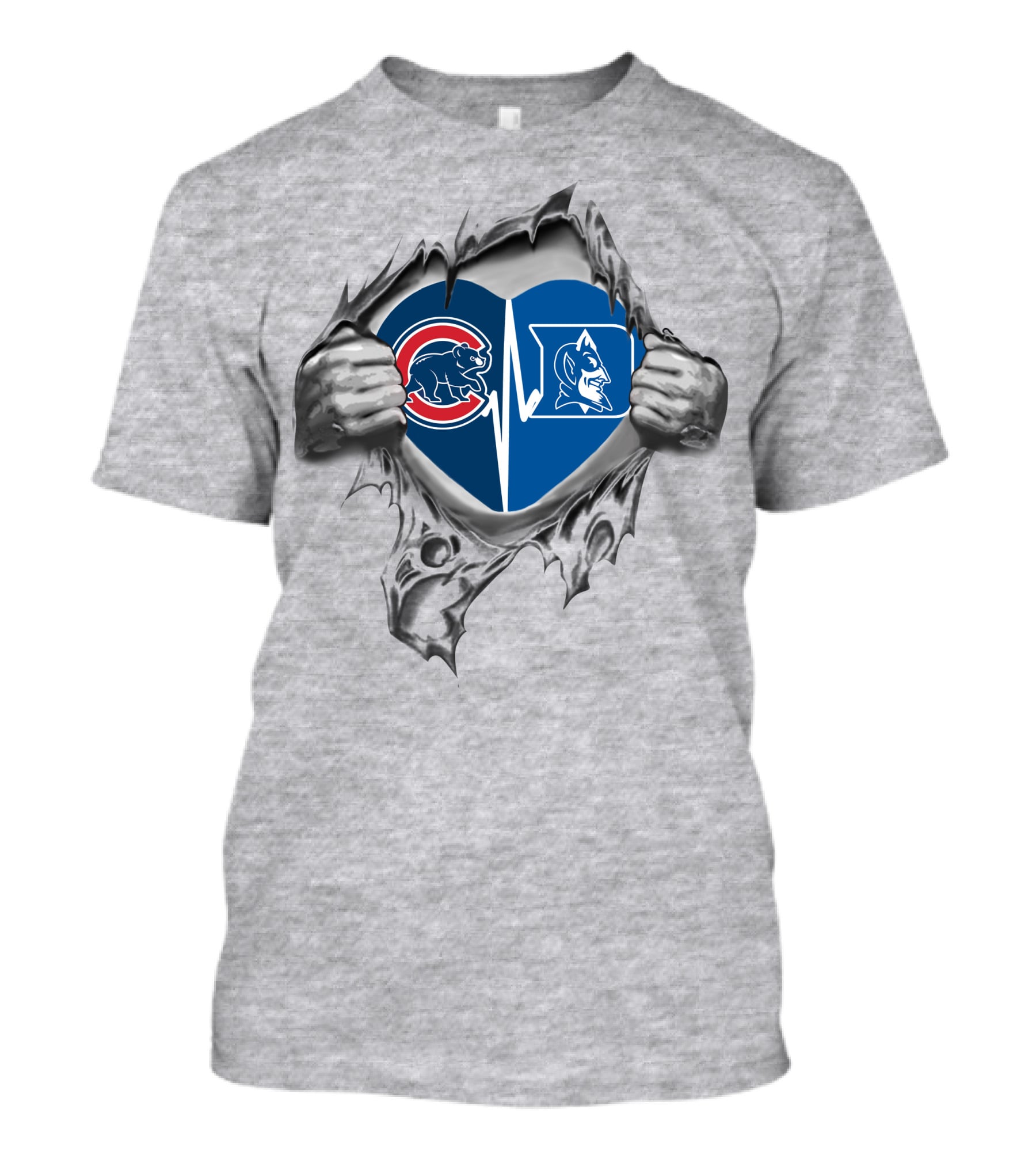 Cubs Bear Duke Blue Devil Heartbeat Passion T-Shirt