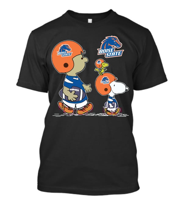 Boise State Broncos Snoopy And Woodstock Football Adventure T-Shirt