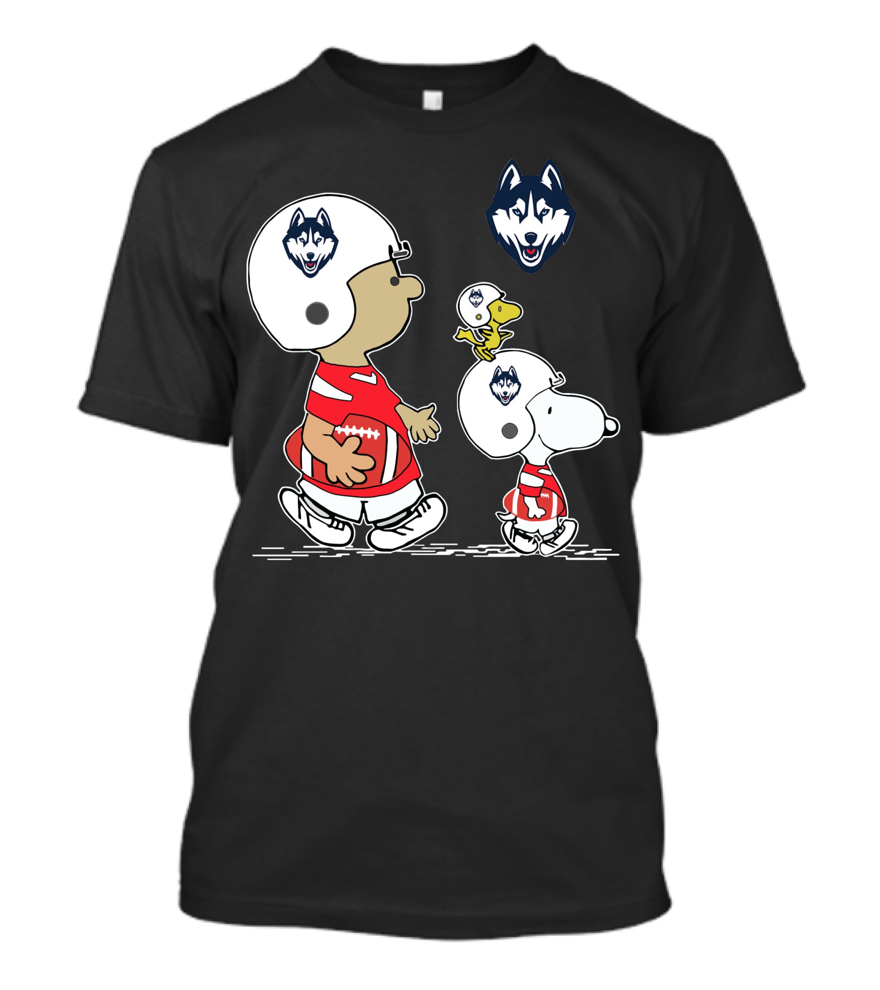 Connecticut Huskies Snoopy Football Team Pals T-Shirt