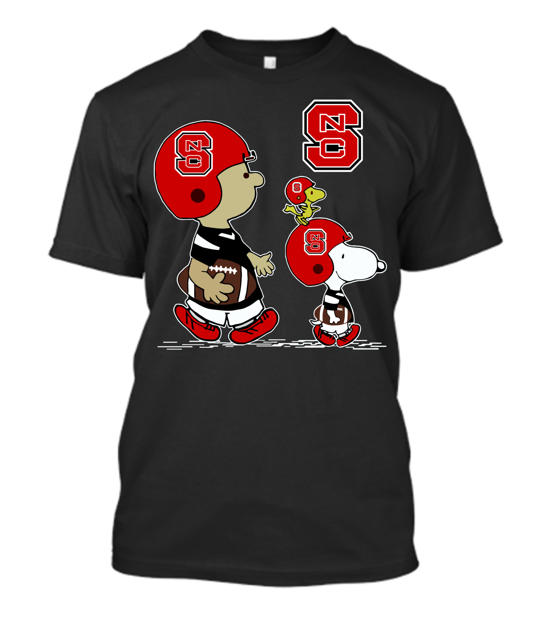 NC State Wolfpack Snoopy Football Helmet Peanuts Characters T-Shirt