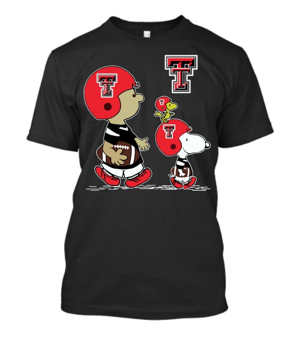 Texas Tech Snoopy Football Peanuts Characters Red Raiders T-Shirt