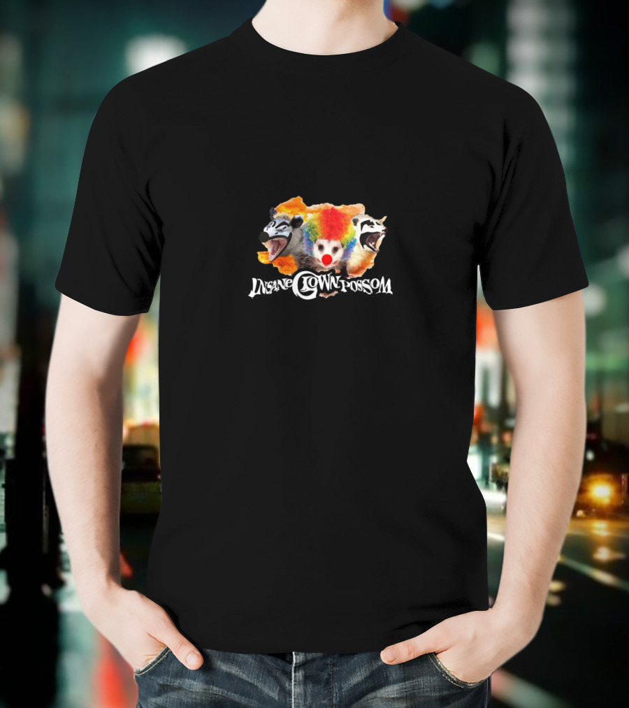 Insane Clown Possum Trio With Colorful Wig And Makeup T-Shirt
