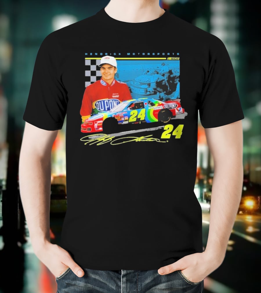 Jeff Gordon DuPont NASCAR 24 Hendrick Motorsports Legends Car Racing Team Collection T-Shirt