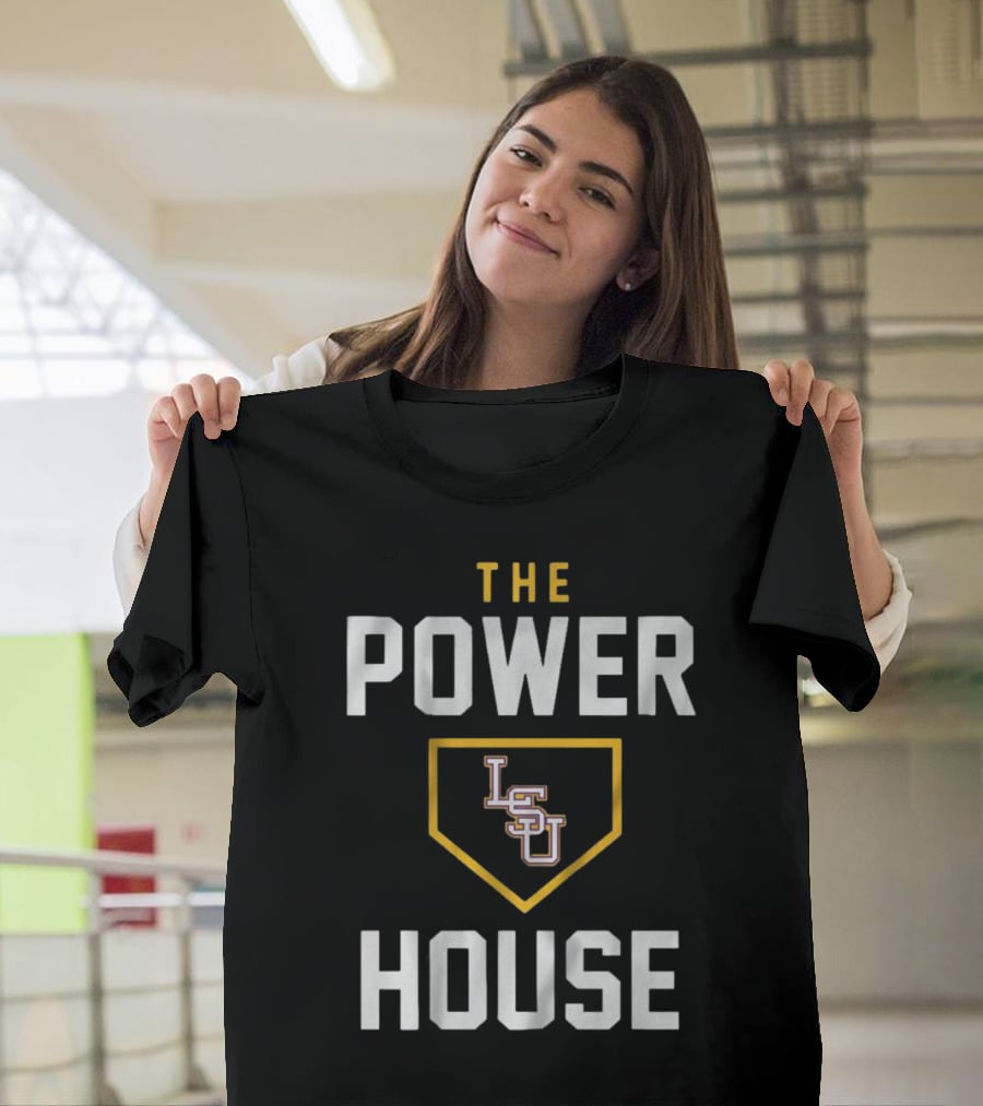 LSU Baseball The Powerhouse Home Plate T-Shirt