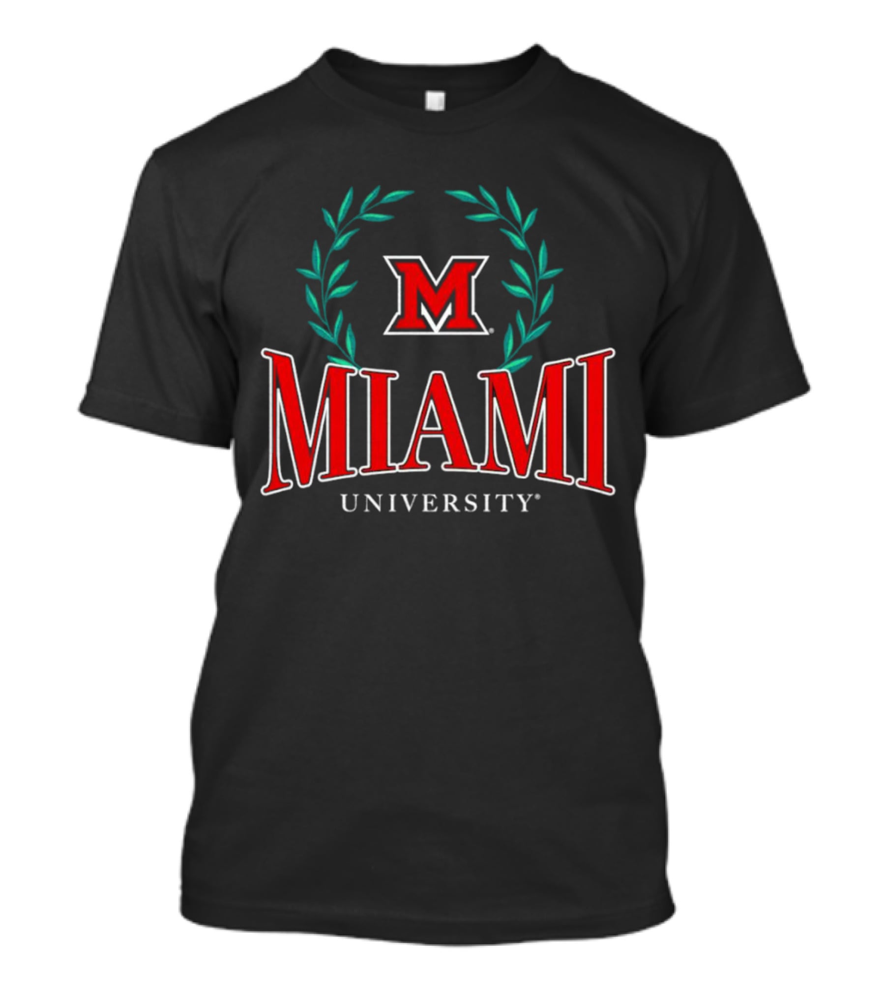 Miami University Red M Laurels Emblem T-Shirt