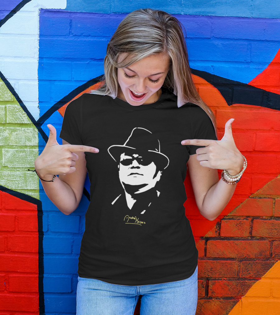 Andre Hazes Monochrome Fedora Sunglasses T-Shirt