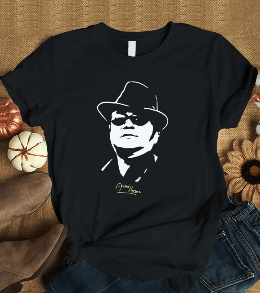 Andre Hazes Monochrome Fedora Sunglasses T-Shirt