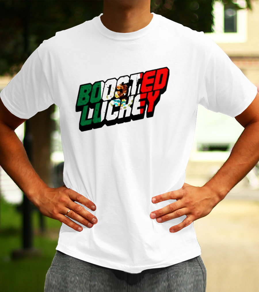 Boosted Luckey Mexico Mexican Flag Colors Eagle Emblem T-Shirt