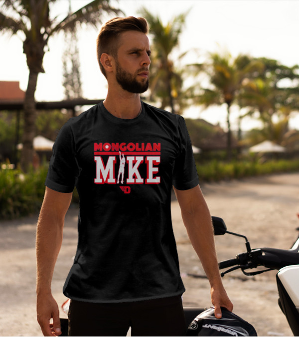 Mongolian Mike #55 Dayton Basketball Hoops T-Shirt