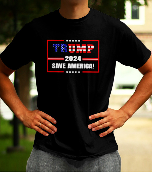 Trump 2024 Save America USA Patriotic T-Shirt