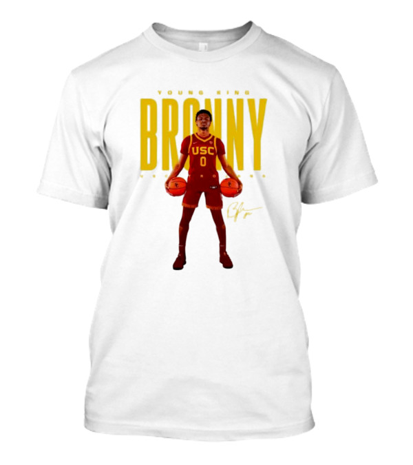 Young King Bronny USC Trojans 0 Signature Basketball Player T-Shirt