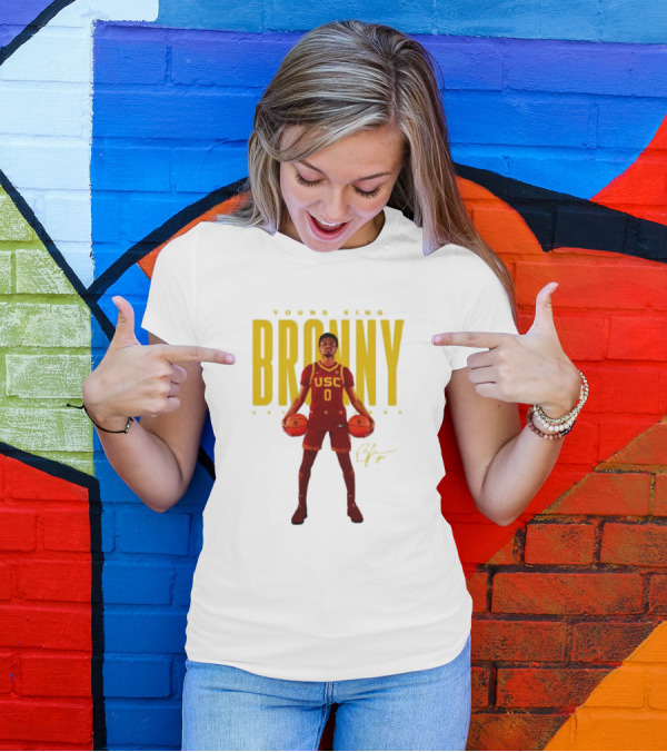 Young King Bronny USC Trojans 0 Signature Basketball Player T-Shirt