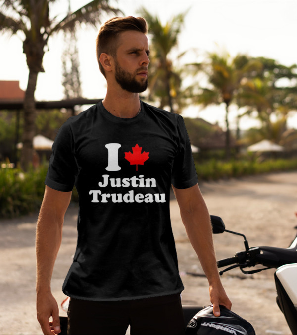 I Love Justin Trudeau Canada Maple Leaf T-Shirt