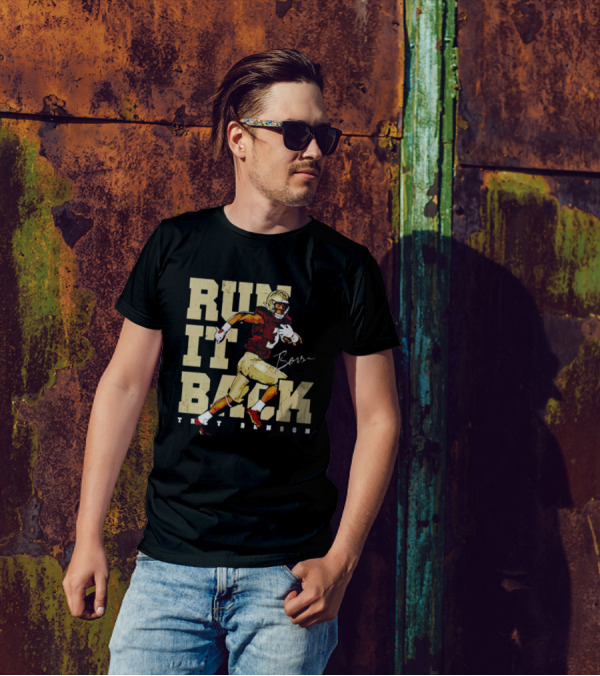 Run It Back Trey Benson Signature Football Player Action T-Shirt
