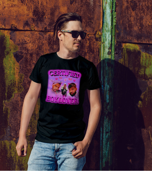 Certified Boy Lover Drake Airplane Pink Hearts T-Shirt
