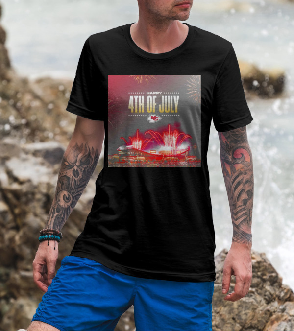 Happy 4th Of July Kansas City Chiefs Fireworks T-Shirt