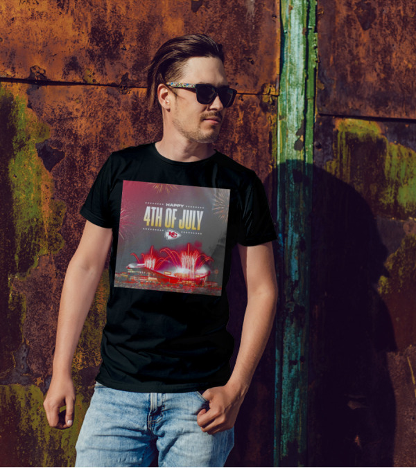 Happy 4th Of July Kansas City Chiefs Fireworks T-Shirt