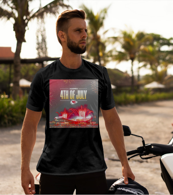 Happy 4th Of July Kansas City Chiefs Fireworks T-Shirt