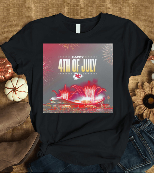 Happy 4th Of July Kansas City Chiefs Fireworks T-Shirt