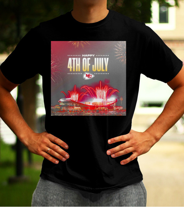 Happy 4th Of July Kansas City Chiefs Fireworks T-Shirt