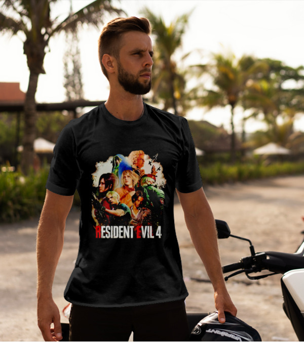Resident Evil 4 Iconic Game Characters Montage T-Shirt