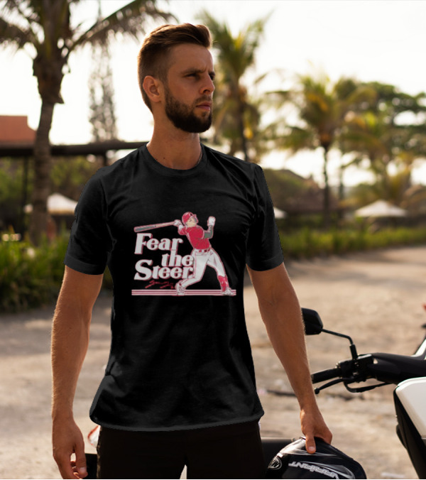 Spencer Steer Fear The Steer Signature Baseball Player T-Shirt