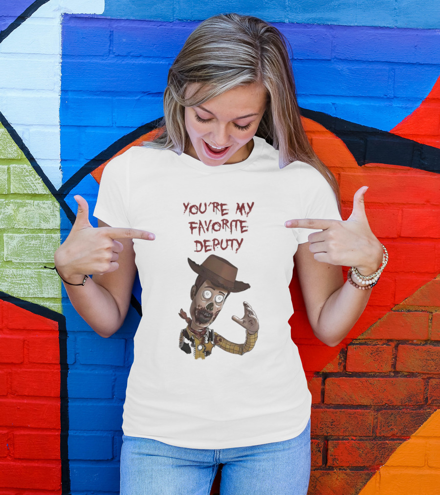 Zombie Sheriff Woody You're My Favorite Deputy T-Shirt