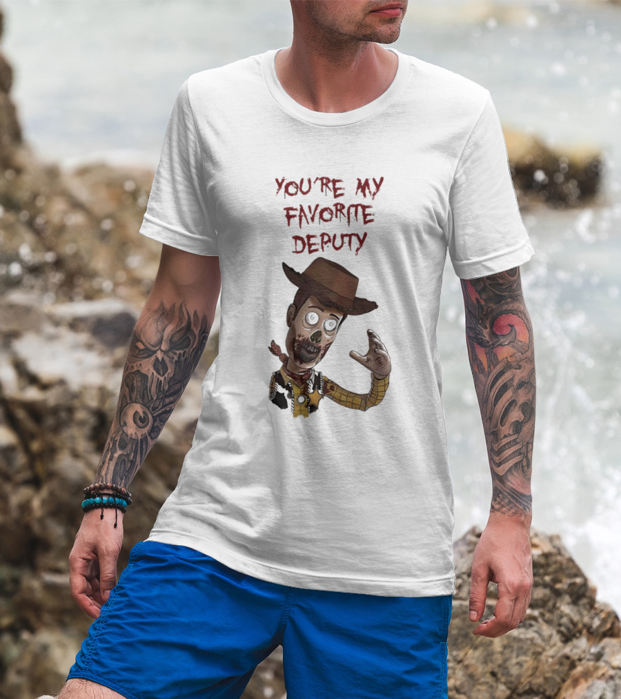 Zombie Sheriff Woody You're My Favorite Deputy T-Shirt