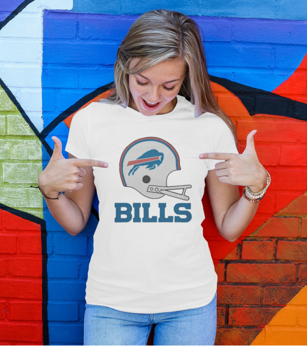 Buffalo Bills Helmet With Team Name Bills T-Shirt