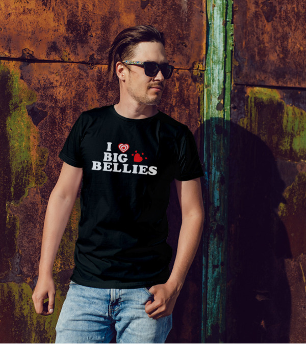 I ❤️ Big Bellies Heart Motif T-Shirt