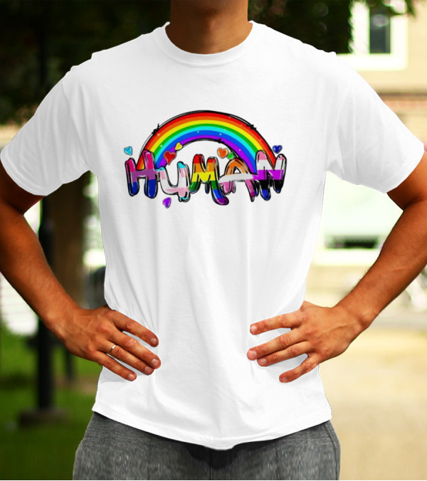 LGBT Pride Rainbow Human Hearts T-Shirt