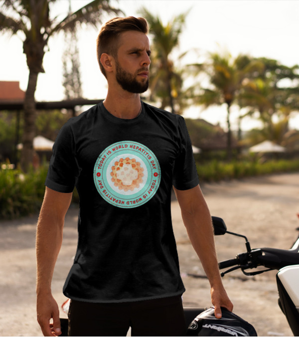 Today Is World Hepatitis Day Circular Design With Virus Representation T-Shirt