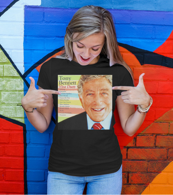 Viva Duets Tony Bennett Featuring Chayanne Christina Aguilera Marc Anthony Thalia Vicente Fernandez T-Shirt