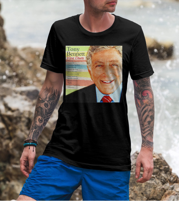 Viva Duets Tony Bennett Featuring Chayanne Christina Aguilera Marc Anthony Thalia Vicente Fernandez T-Shirt