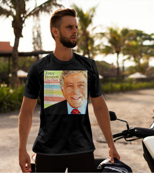 Viva Duets Tony Bennett Featuring Chayanne Christina Aguilera Marc Anthony Thalia Vicente Fernandez T-Shirt