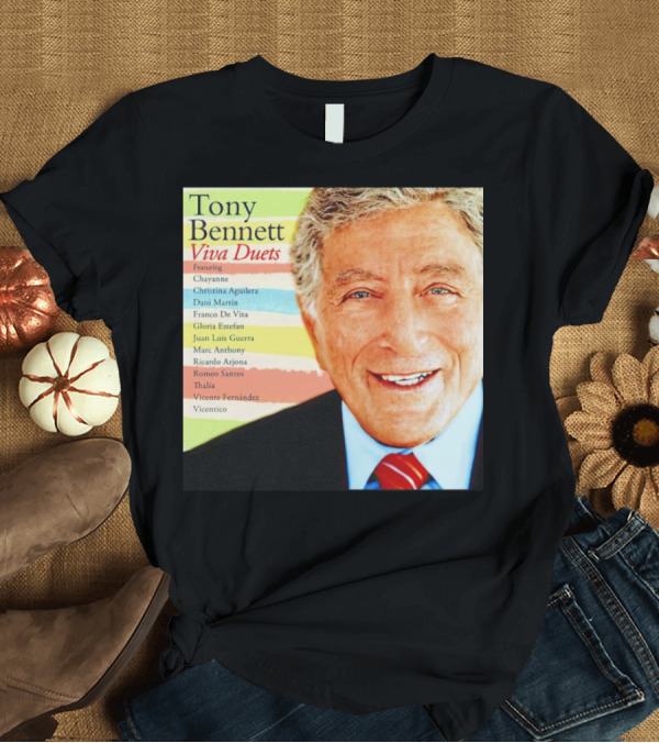 Viva Duets Tony Bennett Featuring Chayanne Christina Aguilera Marc Anthony Thalia Vicente Fernandez T-Shirt