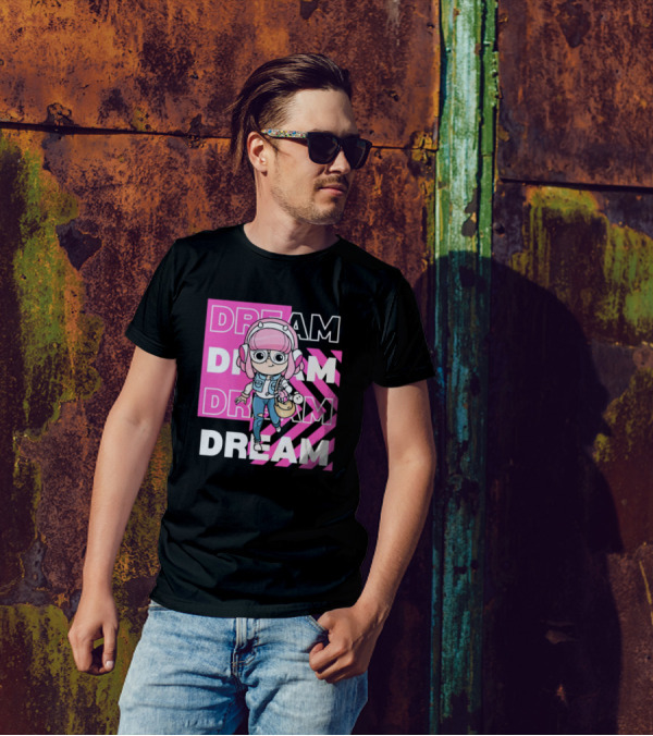 Dream Remix Pink Headphones Girl T-Shirt