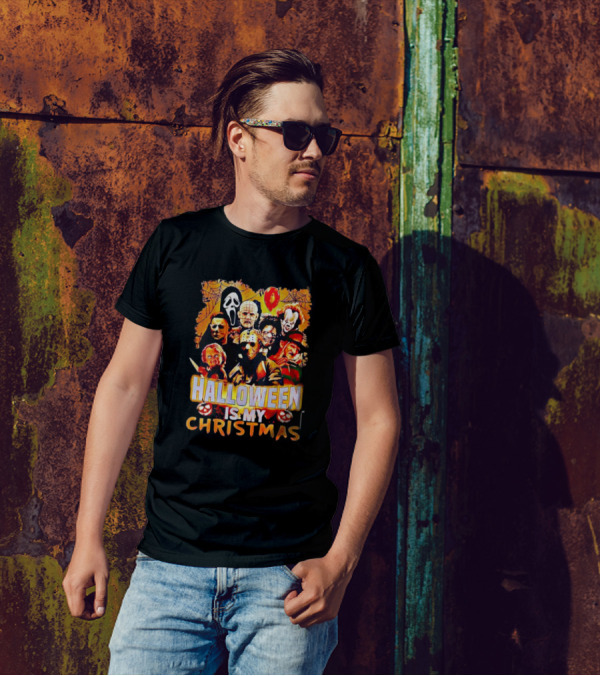 Halloween Is My Christmas Horror Movies Icons T-Shirt