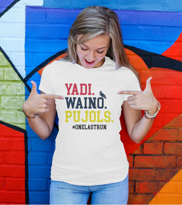 Yadi Waino Pujols One Last Run MLB Cardinals Legend Farewell T-Shirt