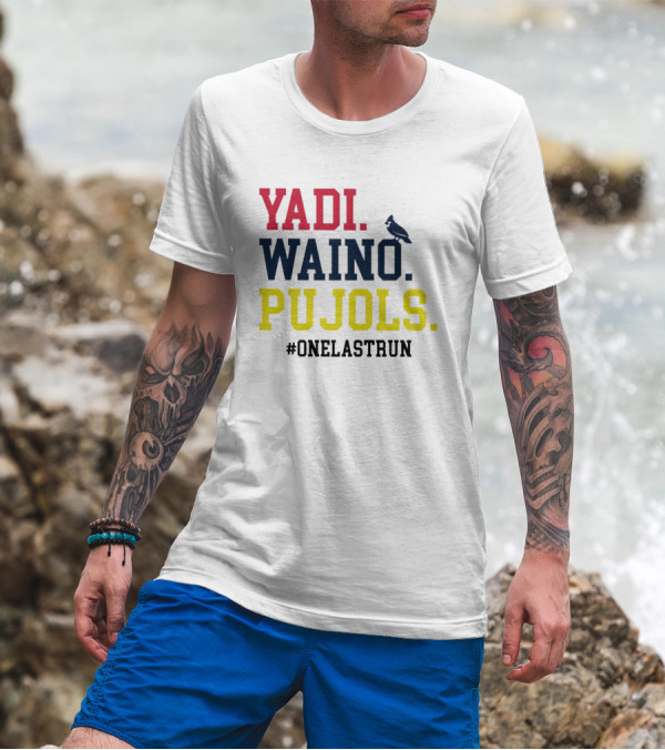 Yadi Waino Pujols One Last Run MLB Cardinals Legend Farewell T-Shirt