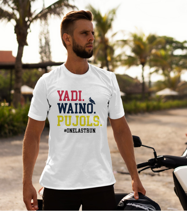 Yadi Waino Pujols One Last Run MLB Cardinals Legend Farewell T-Shirt
