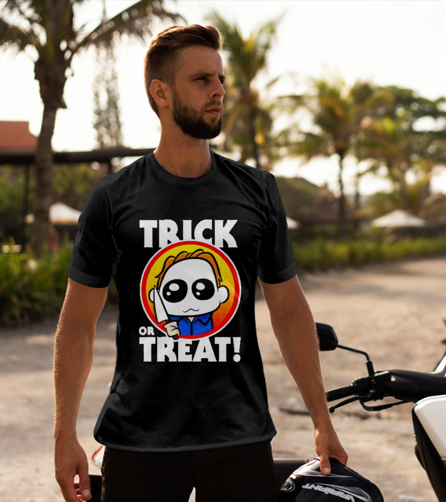 Michael Myers Chibi Trick Or Treat Halloween Character T-Shirt
