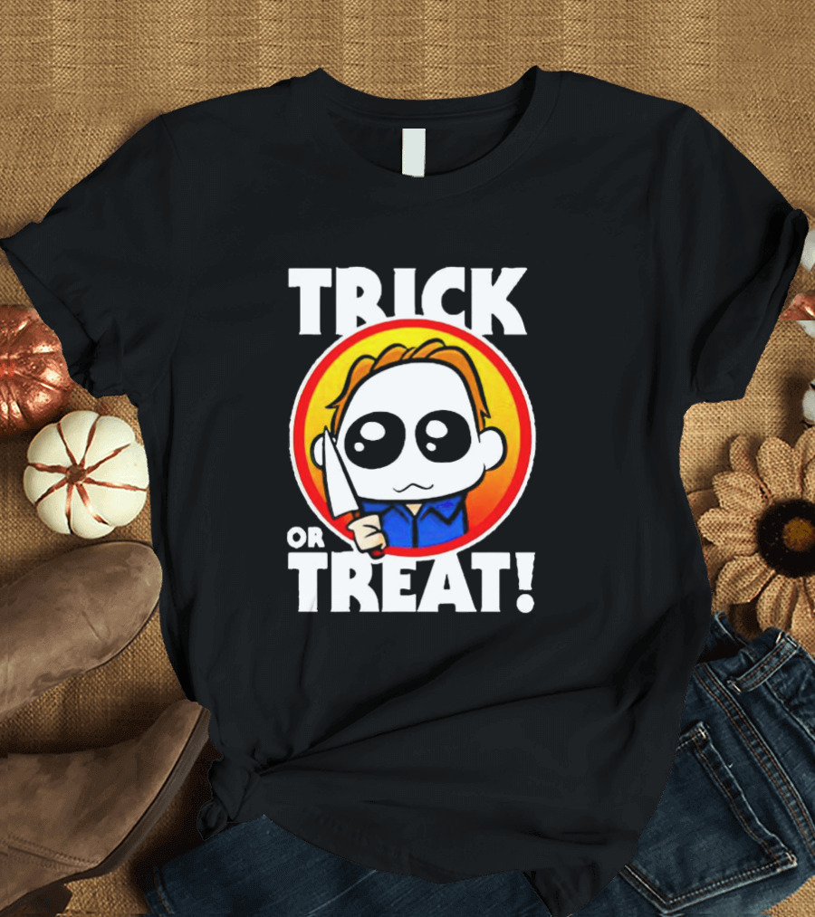 Michael Myers Chibi Trick Or Treat Halloween Character T-Shirt