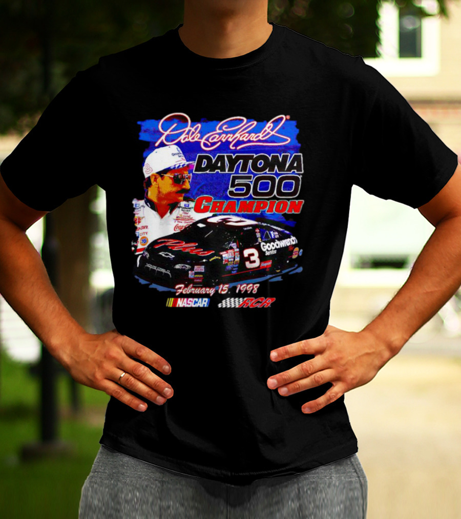 Dale Earnhardt Daytona 500 Champion February 15 1998 NASCAR RCR T-Shirt