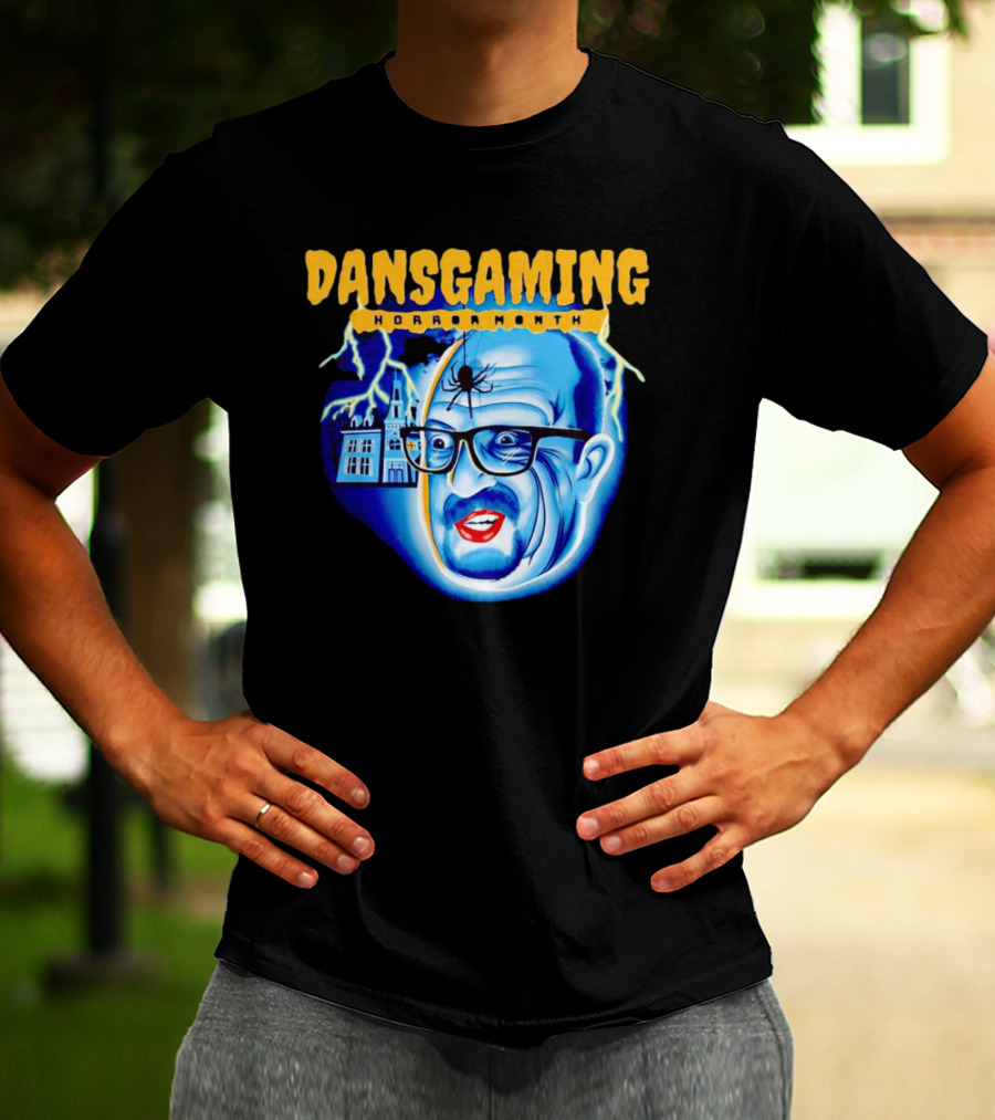 Dansgaming Horror Month Haunted House And Spider T-Shirt