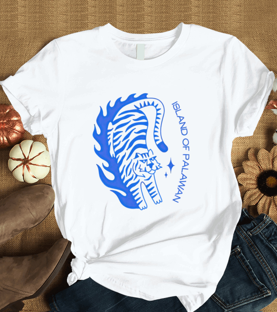 ISLAND OF PALAWAN BLUE TIGER FLAME T-Shirt