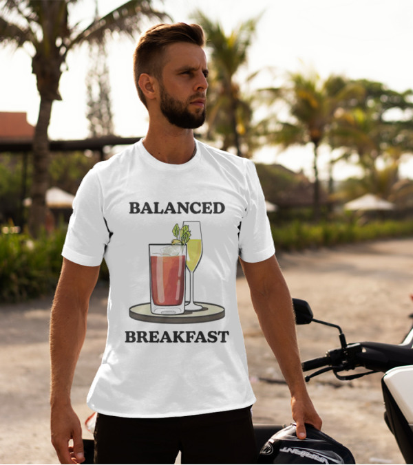 Balanced Breakfast Bloody Mary Mimosa Combination T-Shirt