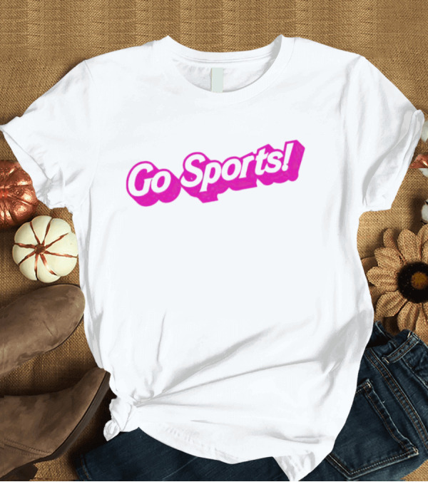 Barbie Go Sports Enthusiast Pink Bold Typography T-Shirt