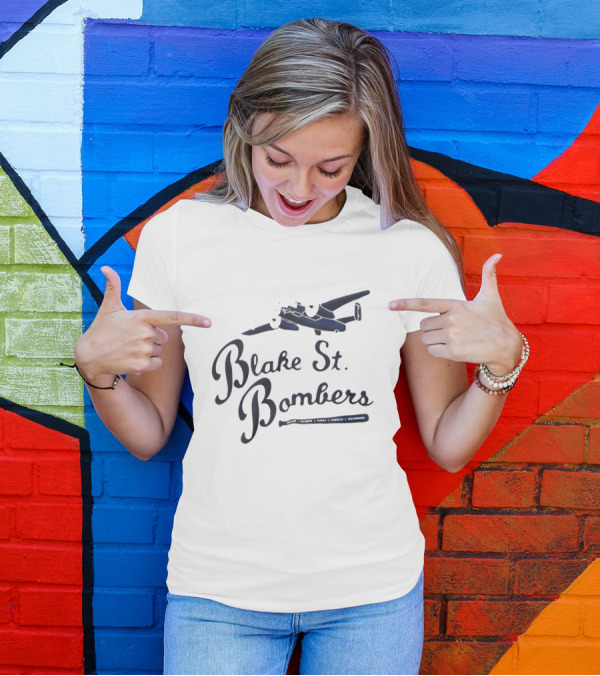 Blake St Bombers Airplane And Baseball Bat T-Shirt