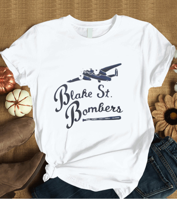 Blake St Bombers Airplane And Baseball Bat T-Shirt